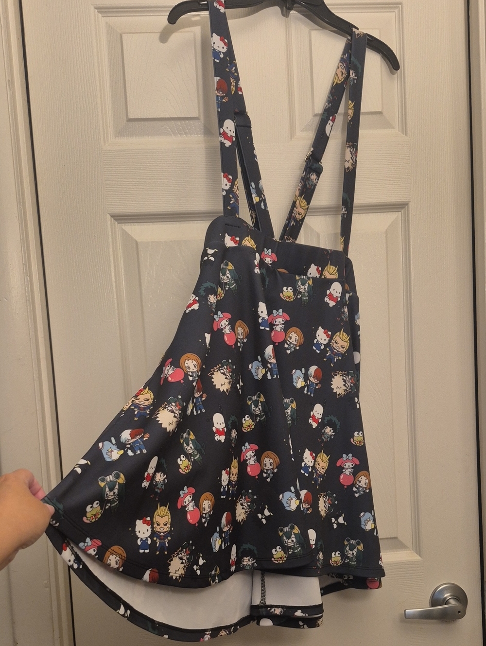 Hot Topic Navy My Hero Academia X Hello Kitty & Friends Suspender Skirt 2xl